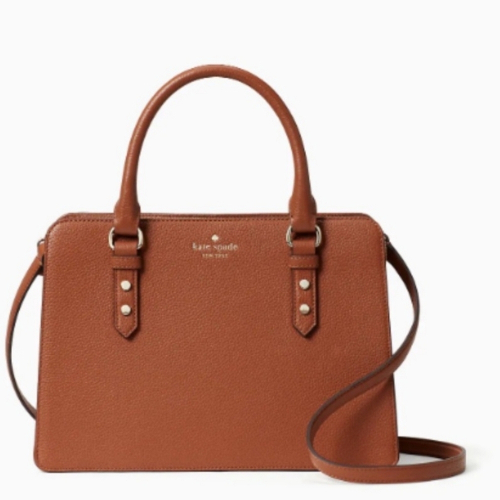 NWT Kate Spade Lise Pebbled Leather Mulberry Street in Warm Ginger